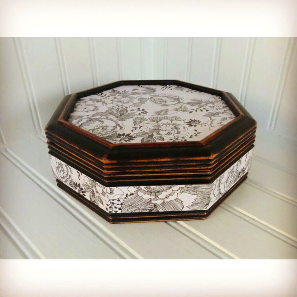 Vintage Upcycled Wood Jewelry Organizer